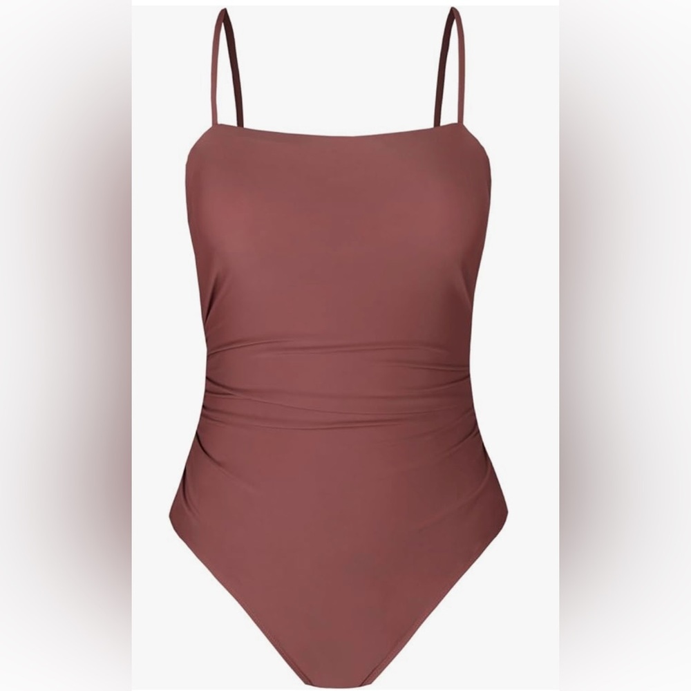 NWT CUPSHE One Piece Bathing Suit, XS, Brown